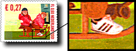 -sneaky- Advertising on Dutch stamp